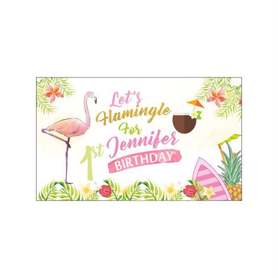 Flamingo Theme Backdrop THEME PARTIES Pretty UR Party