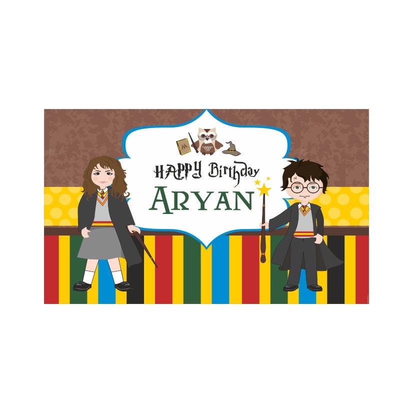Harry Potter Theme Backdrop PERSONALISED Pretty UR Party