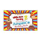 Curious George Theme Backdrop PERSONALISED Pretty UR Party