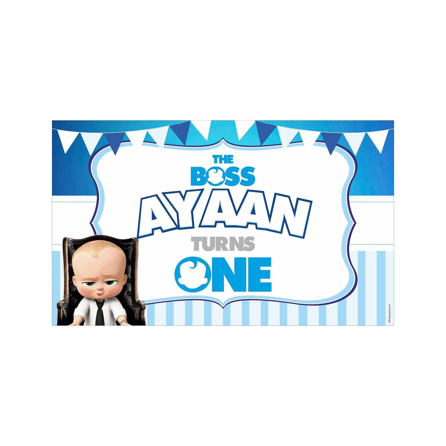Boss Baby Theme Backdrop PERSONALISED Pretty UR Party
