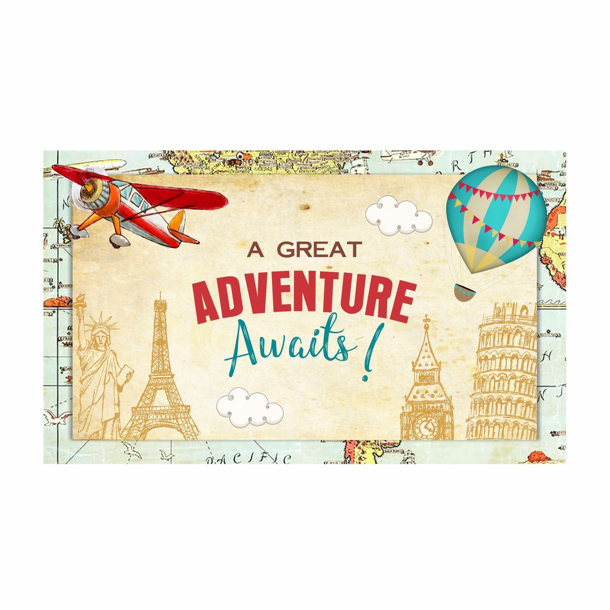 Travel Theme Backdrop PERSONALISED Pretty UR Party