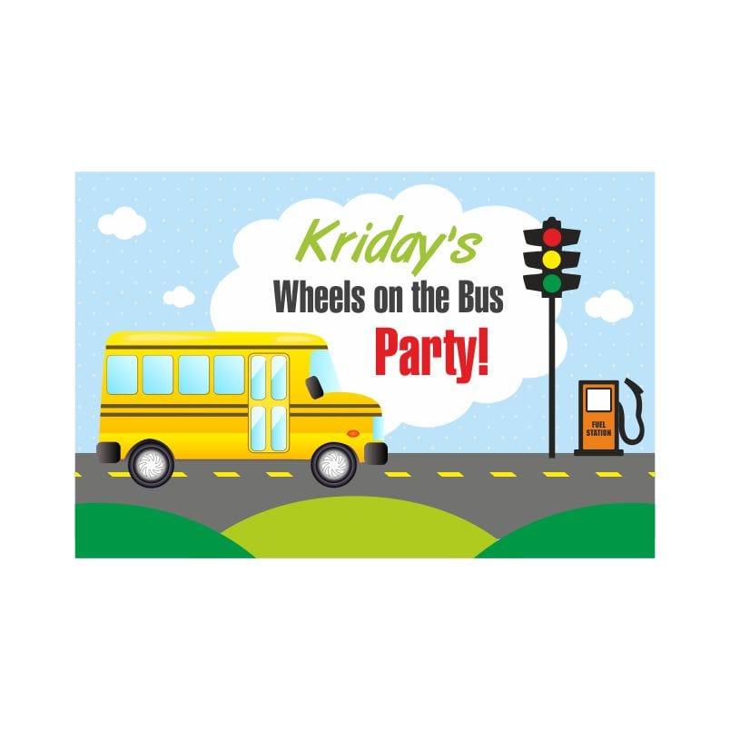 Wheels on the Bus Theme Backdrop THEME PARTIES Pretty UR Party