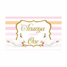 Swan Theme Backdrop PERSONALISED Pretty UR Party