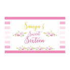 Sweet Sixteen Theme Backdrop PERSONALISED Pretty UR Party