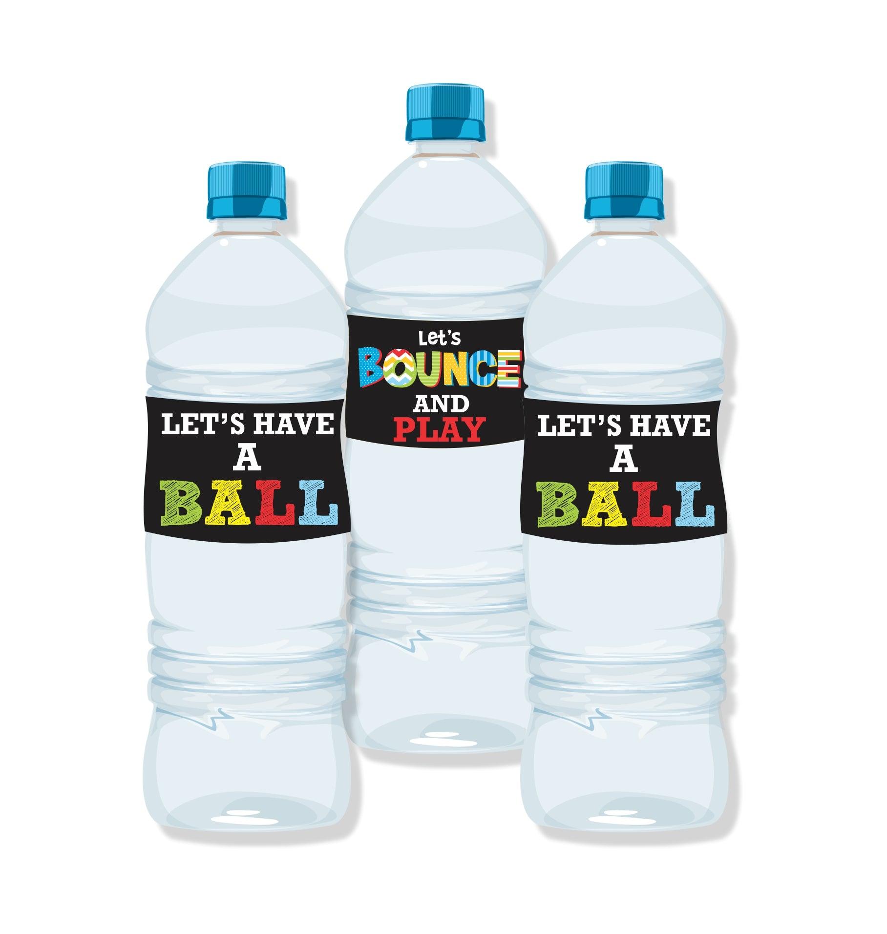 Ball Theme Water Bottle Labels THEME PARTIES Pretty UR Party