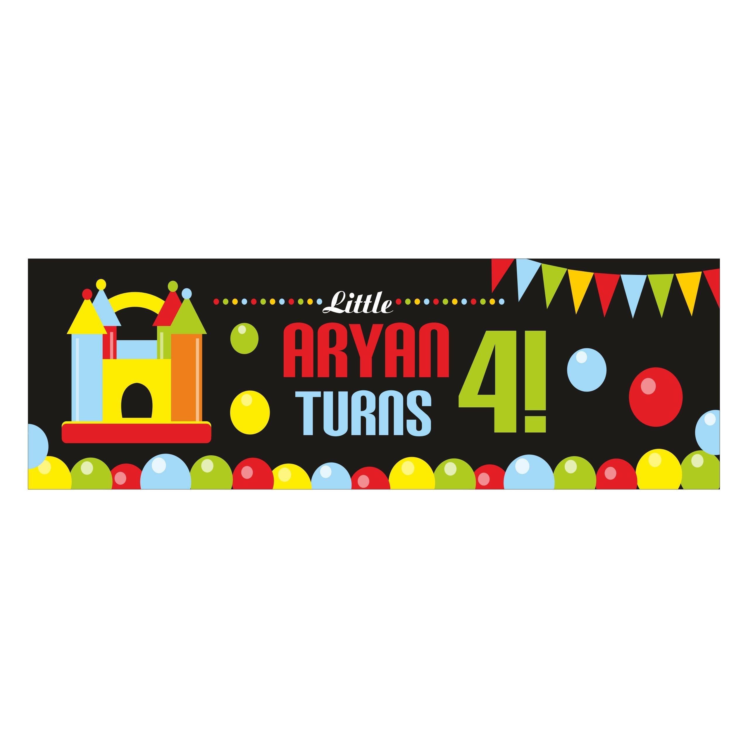 Personalized Ball Theme Banner 30in ALL PARTY SUPPLIES Pretty UR Party