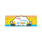 Personalized Alphabets & Train Birthday Banner 30in ALL PARTY SUPPLIES Pretty UR Party