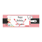 Personalized Little Chef Red Birthday Banner 30in ALL PARTY SUPPLIES Pretty UR Party
