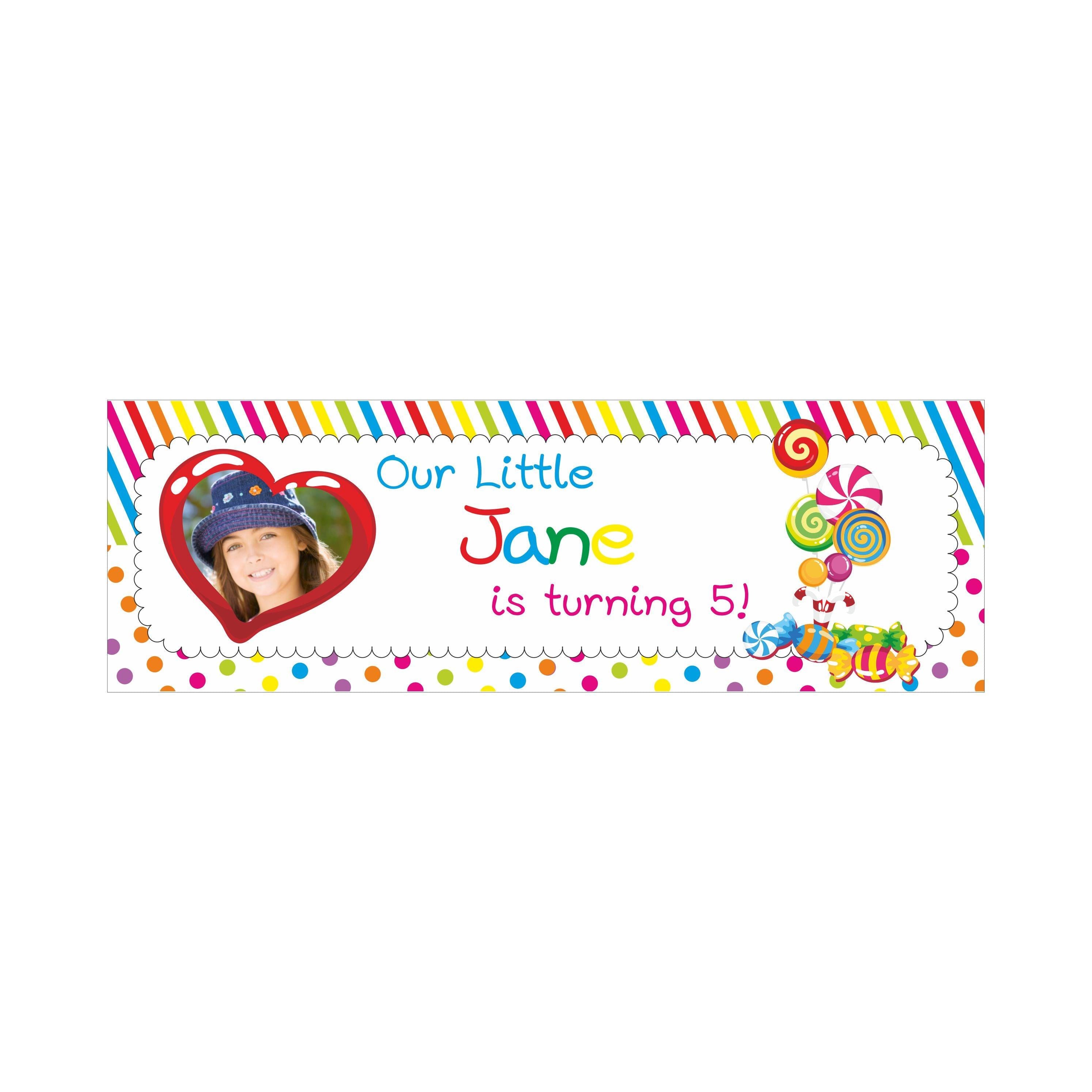Personalized Candy Shoppe Birthday Banner 30in ALL PARTY SUPPLIES Pretty UR Party