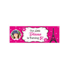 Personalized Paris Inspired Birthday Banner 30in ALL PARTY SUPPLIES Pretty UR Party