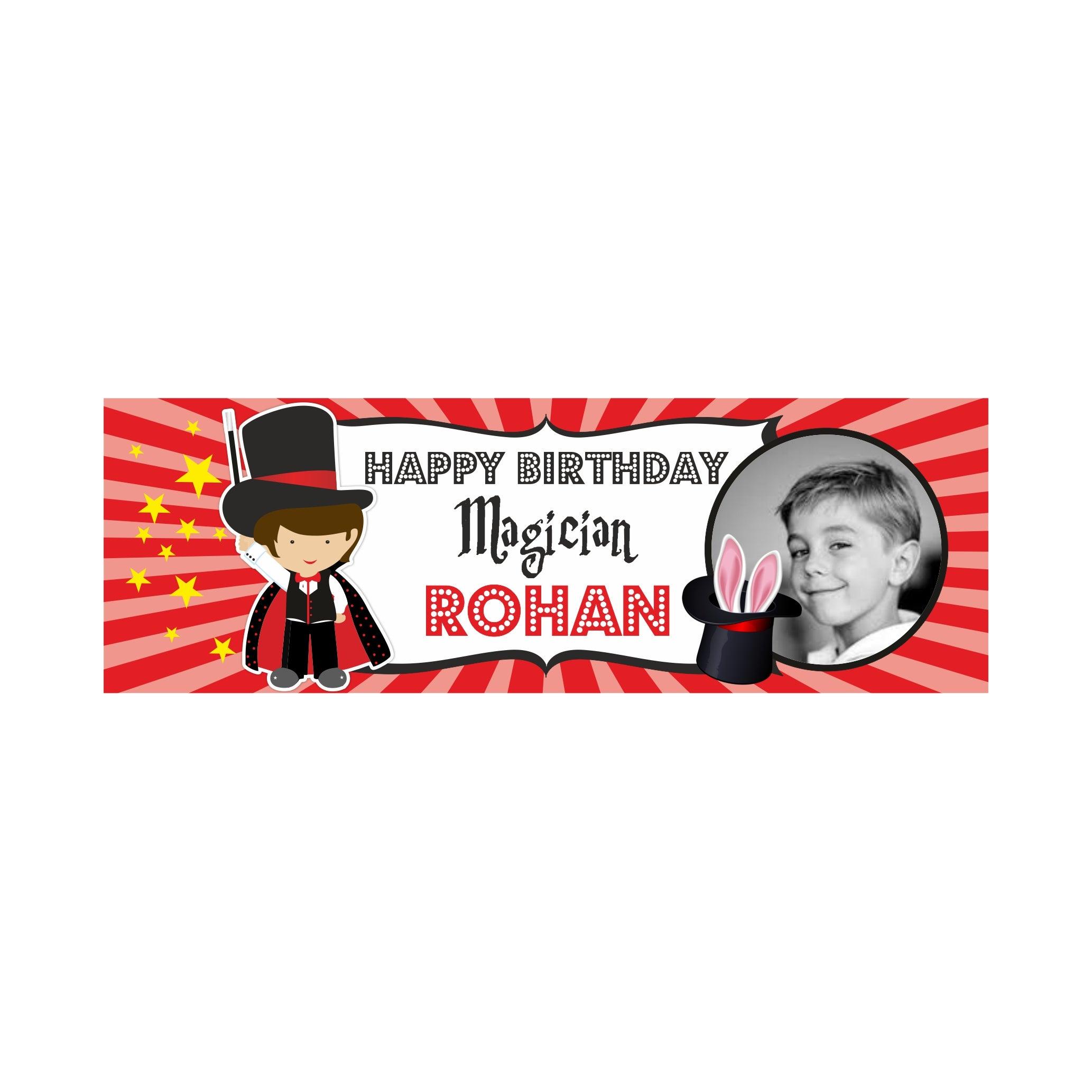 Personalized Magic Theme Banner 30in ALL PARTY SUPPLIES Pretty UR Party