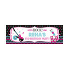 Personalized Girly Rockstar Theme Banner 30in ALL PARTY SUPPLIES Pretty UR Party