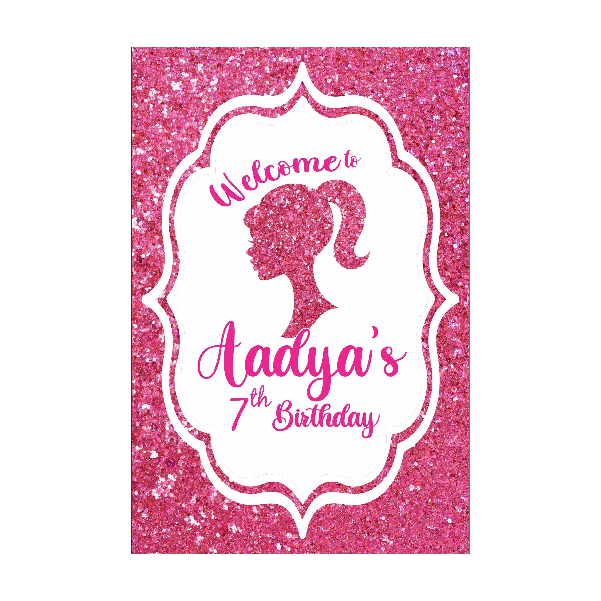 Barbie Welcome Board THEME PARTIES Pretty UR Party