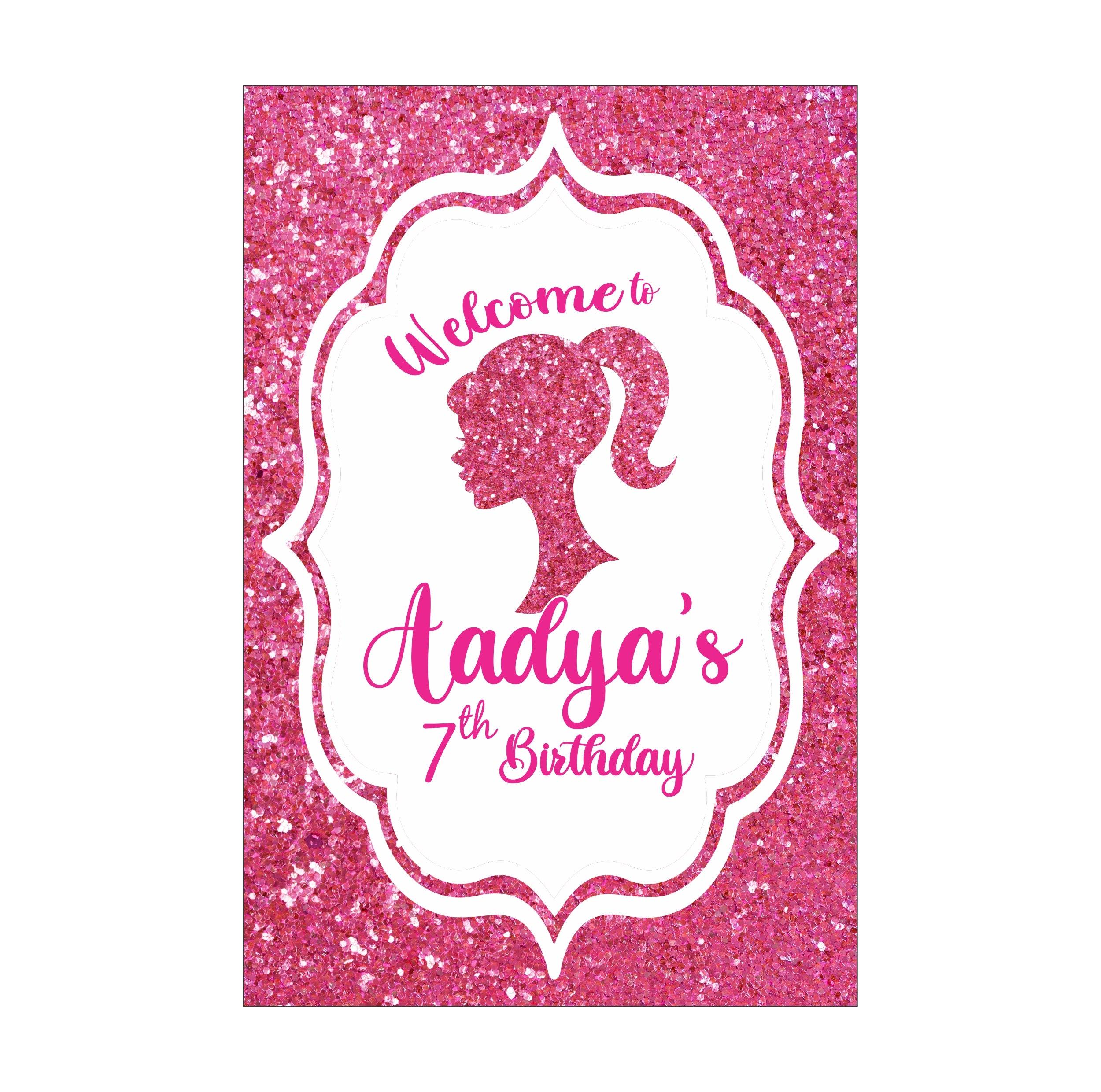 Barbie Welcome Board THEME PARTIES Pretty UR Party