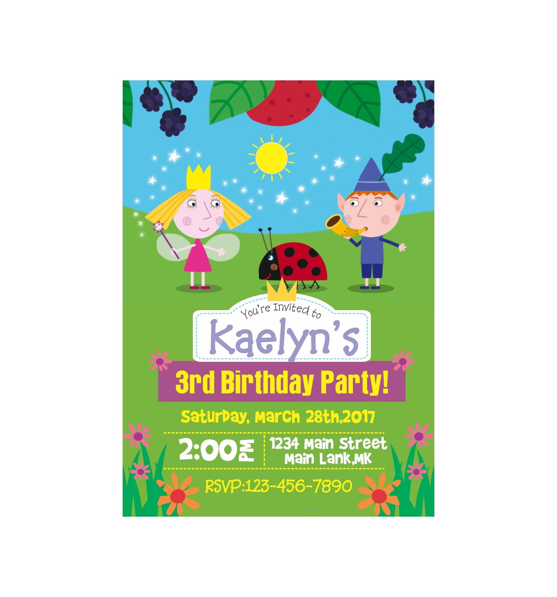 Ben and Holly's Little Kingdom Theme E-Invitations THEME PARTIES Pretty UR Party