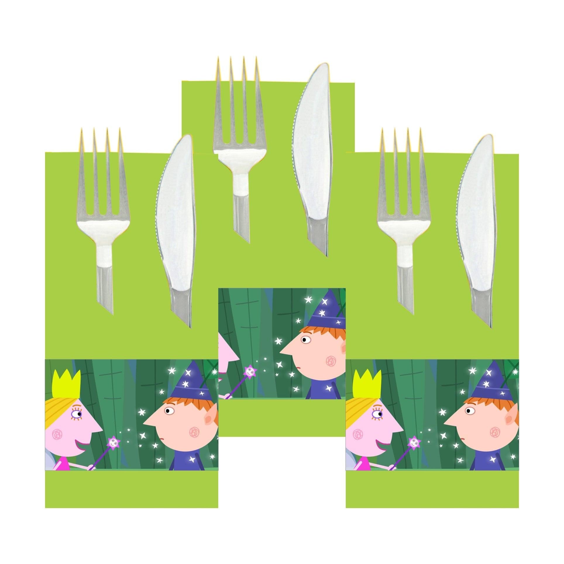 Ben and Holly's Little Kingdom Theme Napkin Rings THEME PARTIES Pretty UR Party