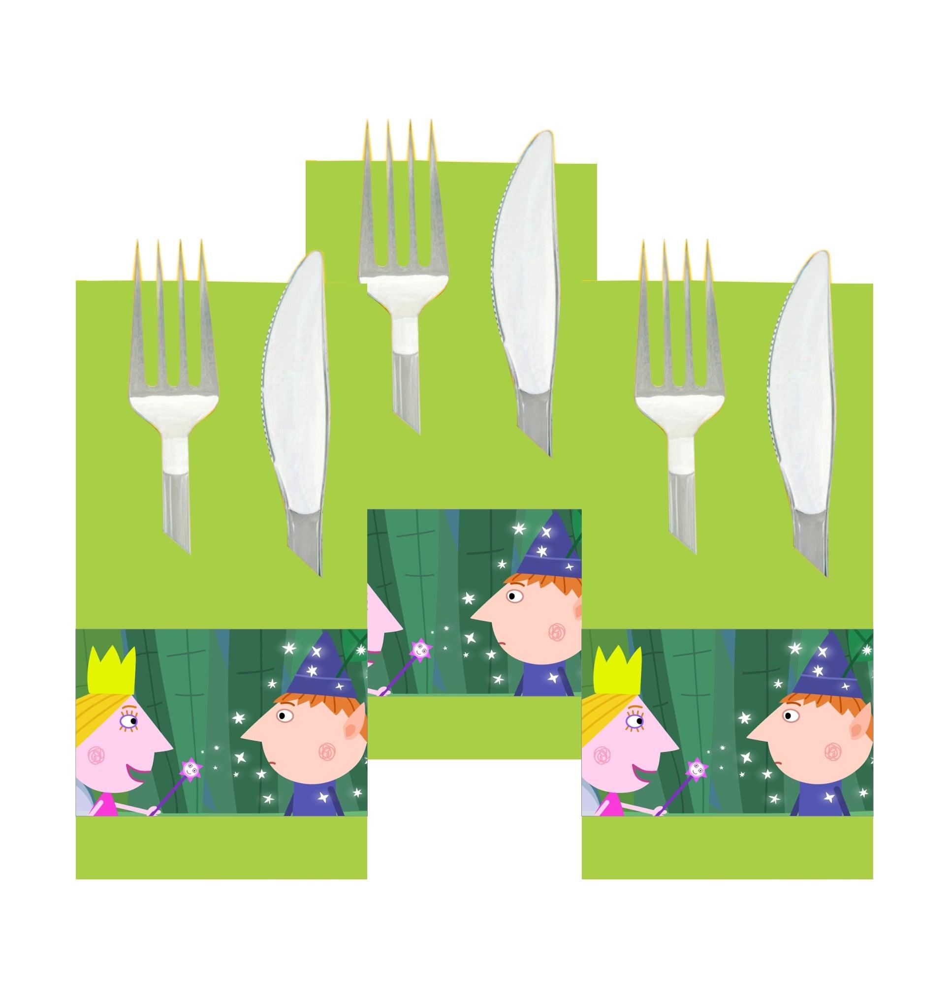 Ben and Holly's Little Kingdom Theme Napkin Rings THEME PARTIES Pretty UR Party