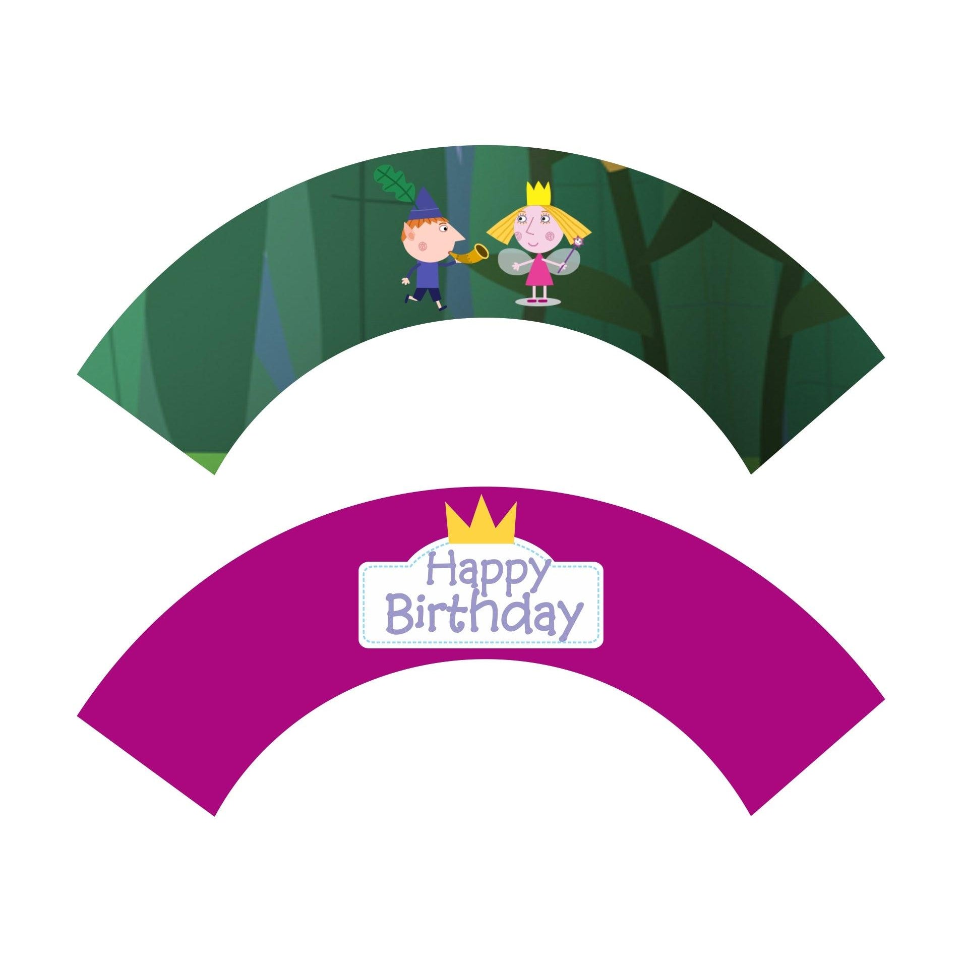 Ben and Holly's Little Kingdom Theme Cupcake Wrappers THEME PARTIES Pretty UR Party