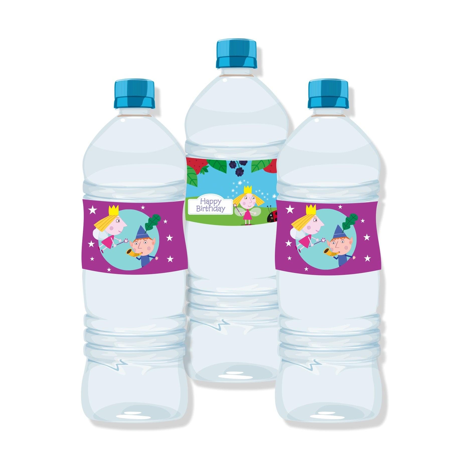 Ben and Holly's Little Kingdom Water Bottle Labels THEME PARTIES Pretty UR Party