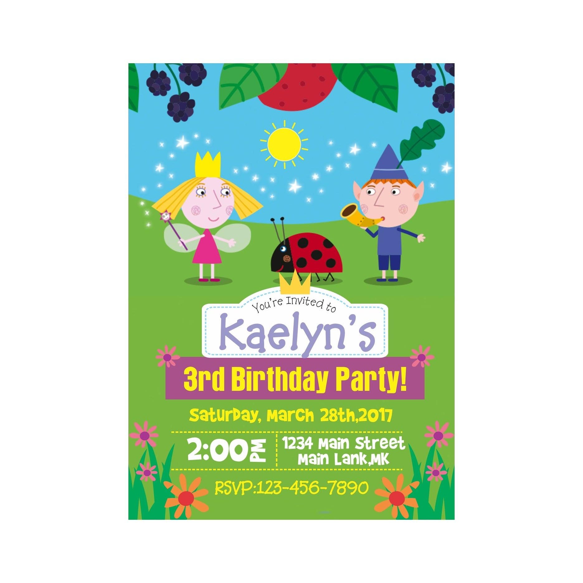Ben and Holly's Little Kingdom Theme Invitations ALL PARTY SUPPLIES Pretty UR Party