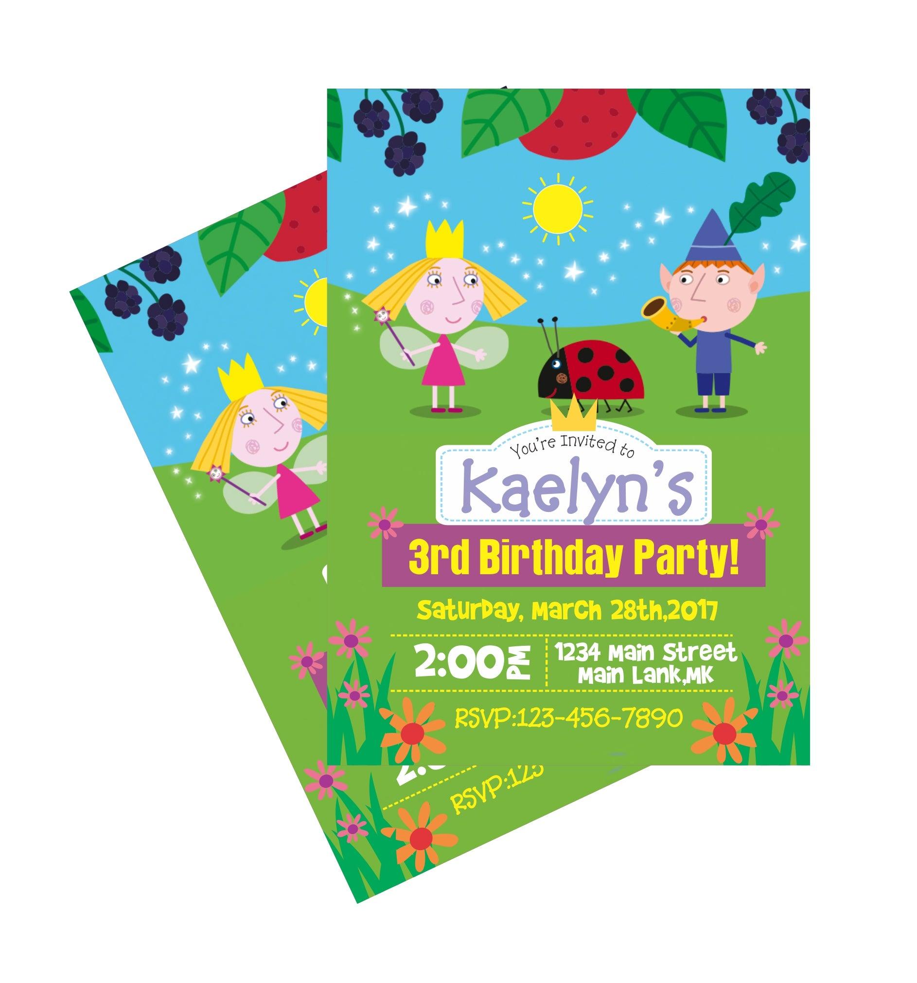 Ben and Holly's Little Kingdom Theme Invitations ALL PARTY SUPPLIES Pretty UR Party