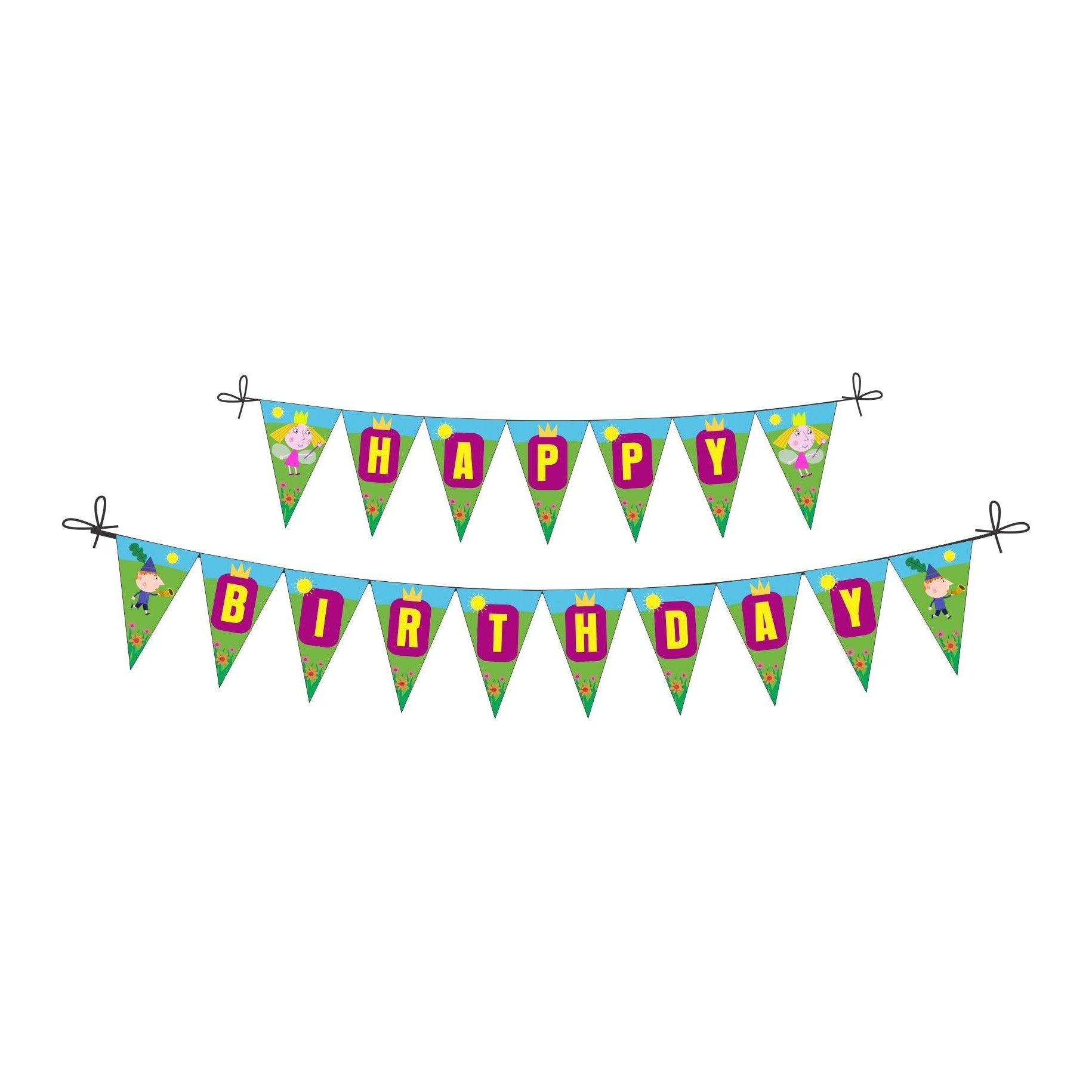 Ben and Holly's Little Kingdom Bunting THEME PARTIES Pretty UR Party
