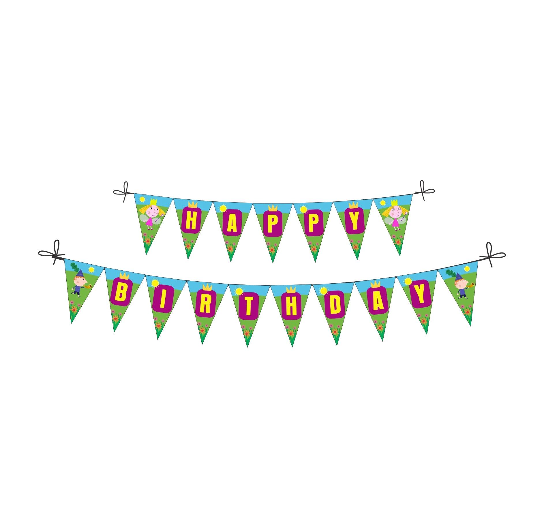 Ben and Holly's Little Kingdom Bunting THEME PARTIES Pretty UR Party