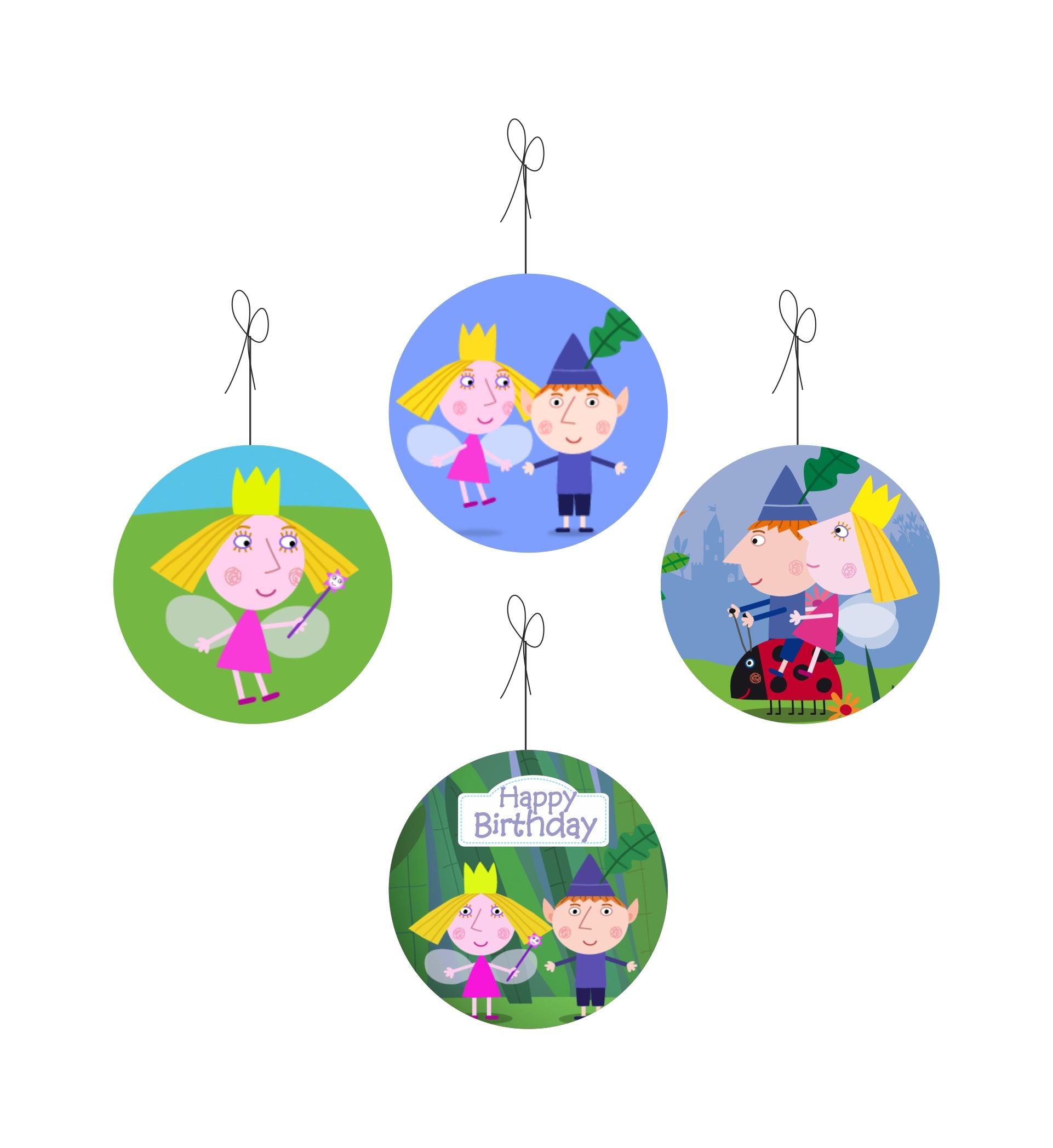 Ben and Holly's Little Kingdom Theme Danglers THEME PARTIES Pretty UR Party