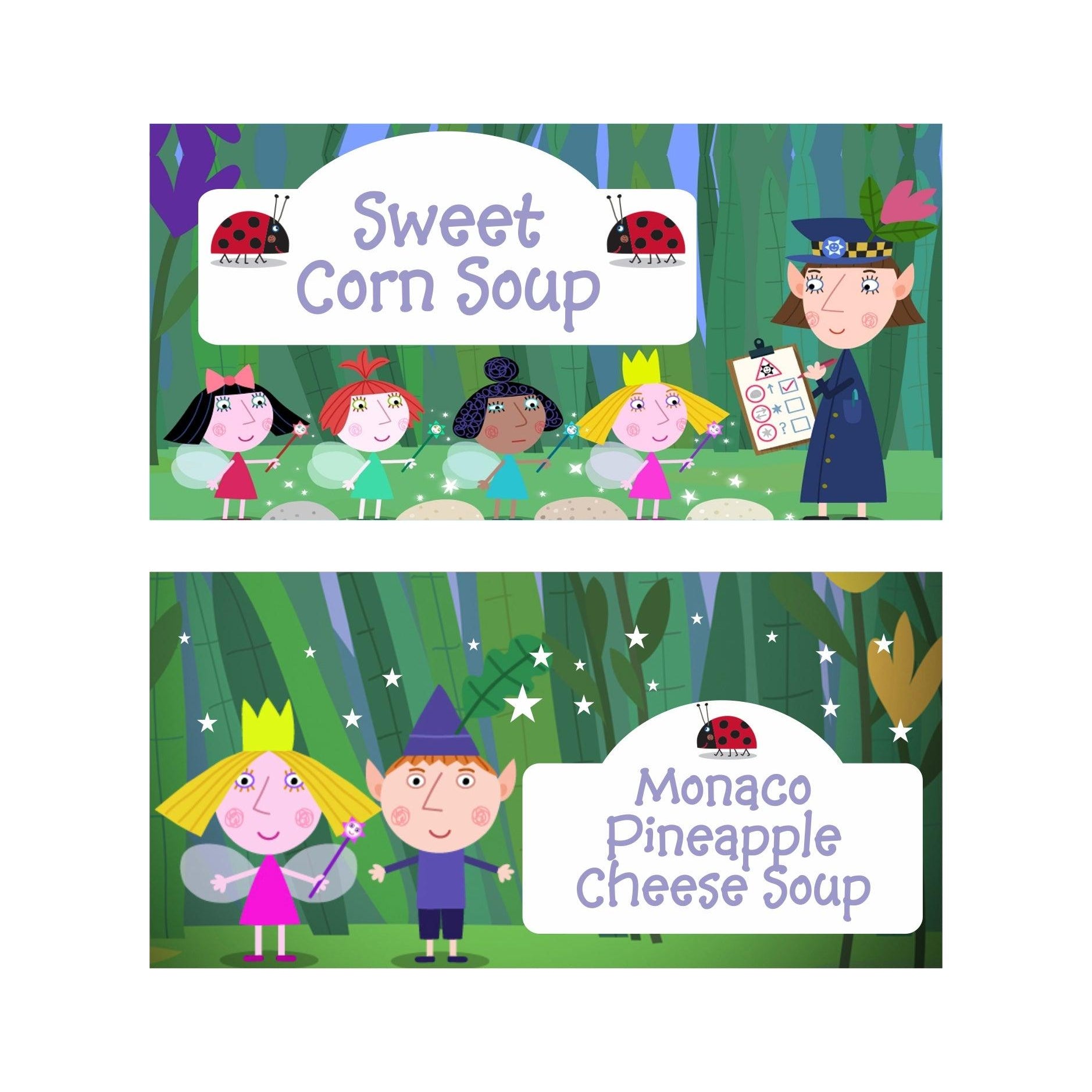 Ben and Holly's Little Kingdom Theme Food Labels / Buffet Table Cards THEME PARTIES Pretty UR Party