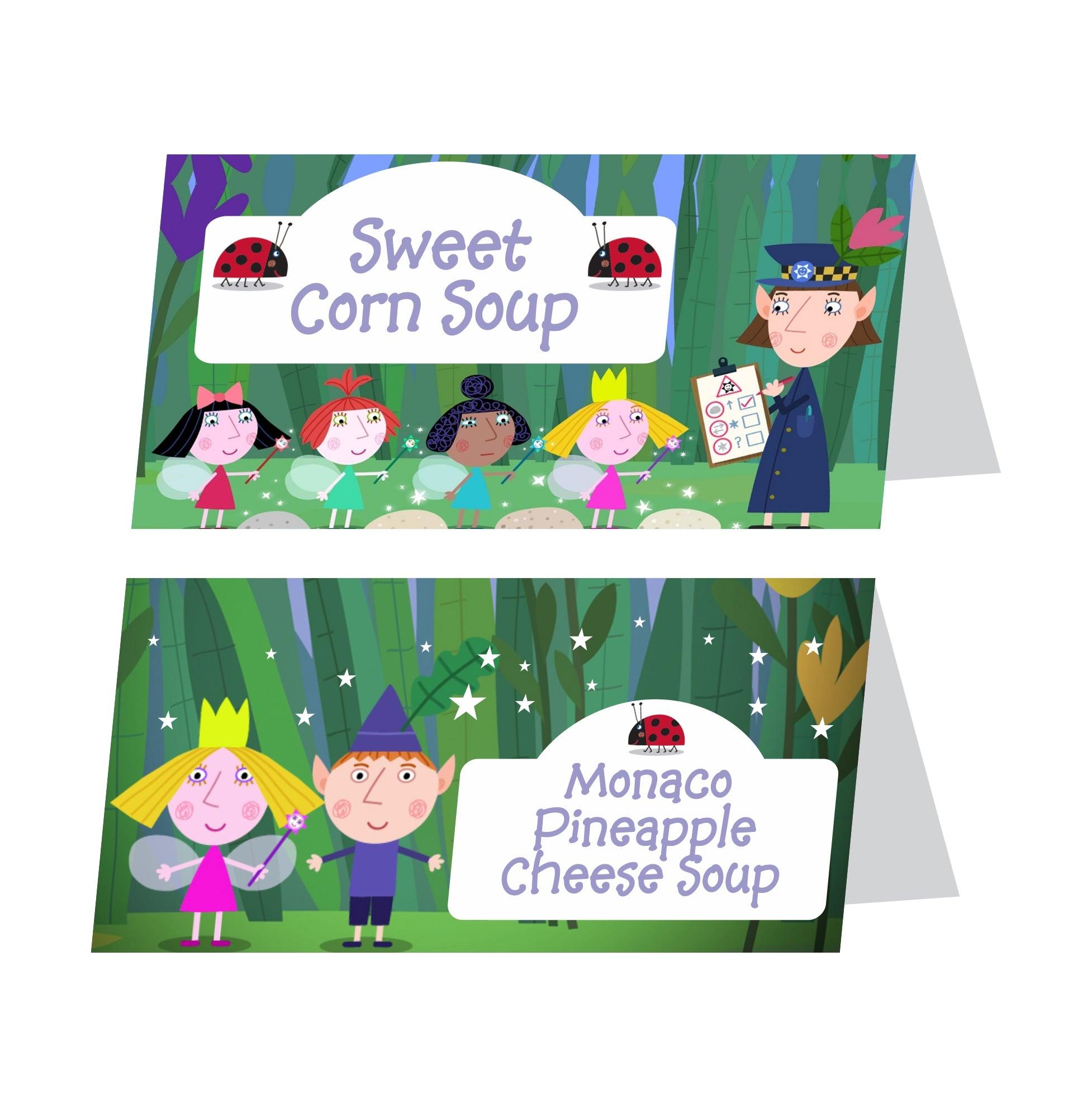 Ben and Holly's Little Kingdom Theme Food Labels / Buffet Table Cards THEME PARTIES Pretty UR Party