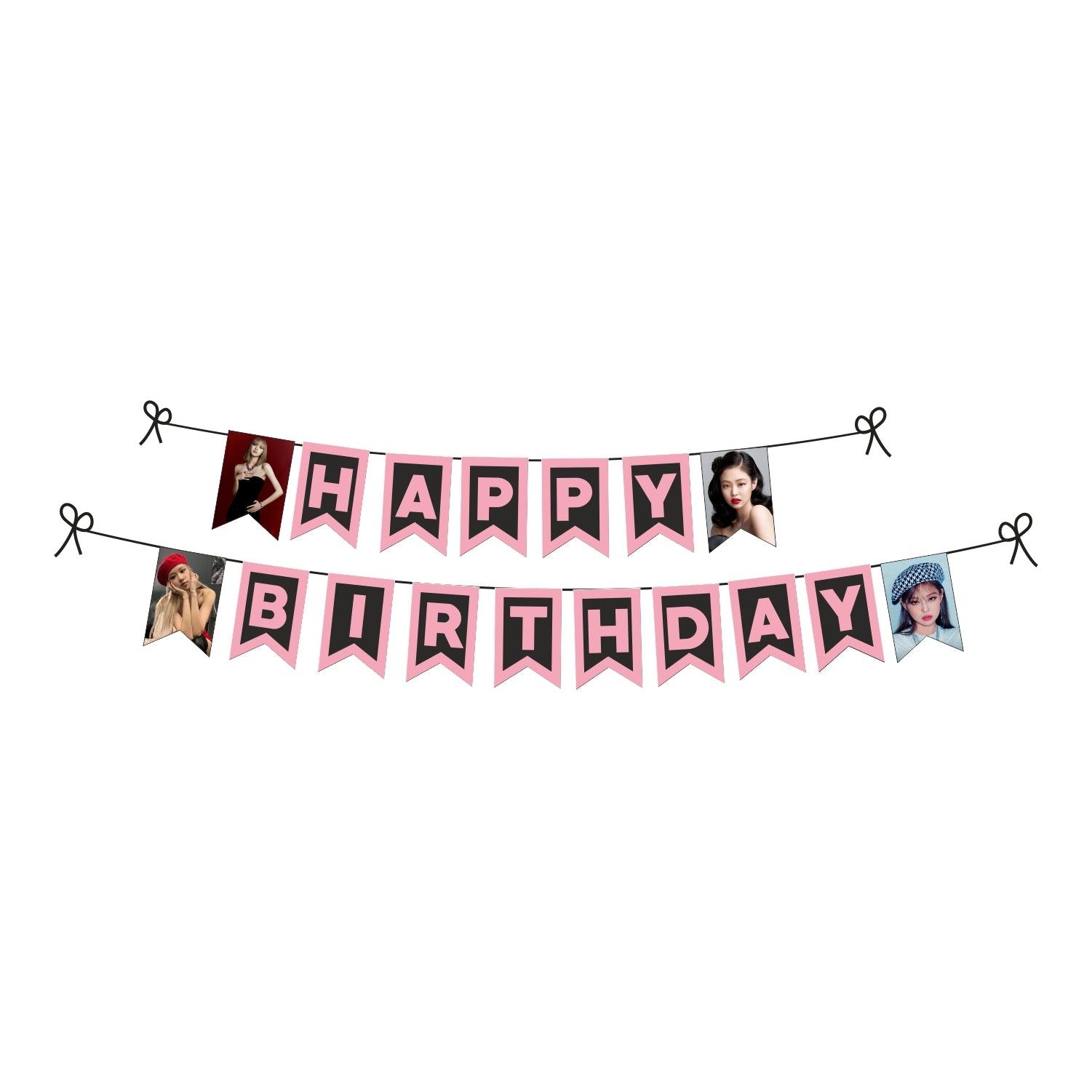 BlackPink theme Party Decorations Kit - 80 Pieces combo pack PACKAGES Pretty UR Party