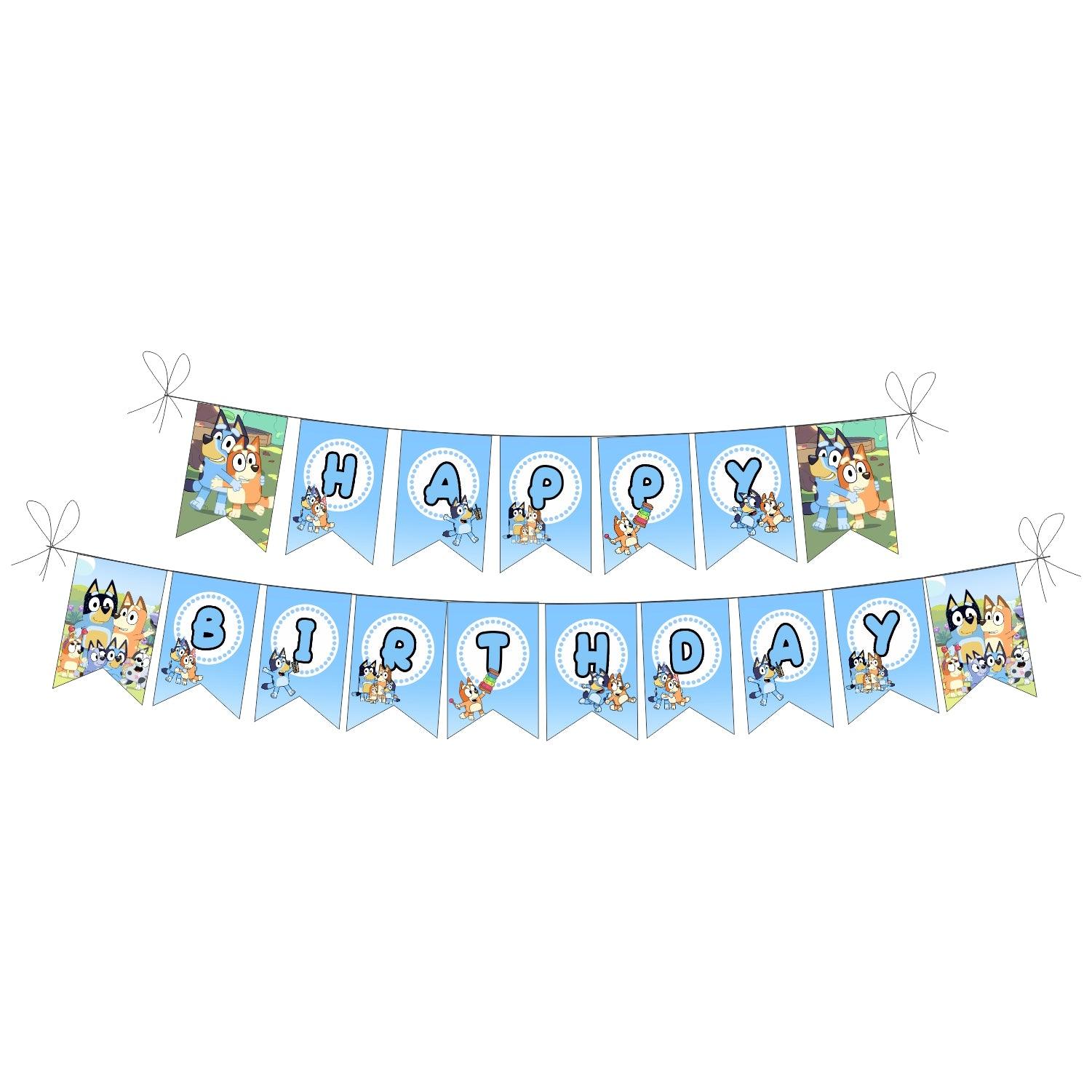 Bluey Theme Bunting THEME PARTIES Pretty UR Party