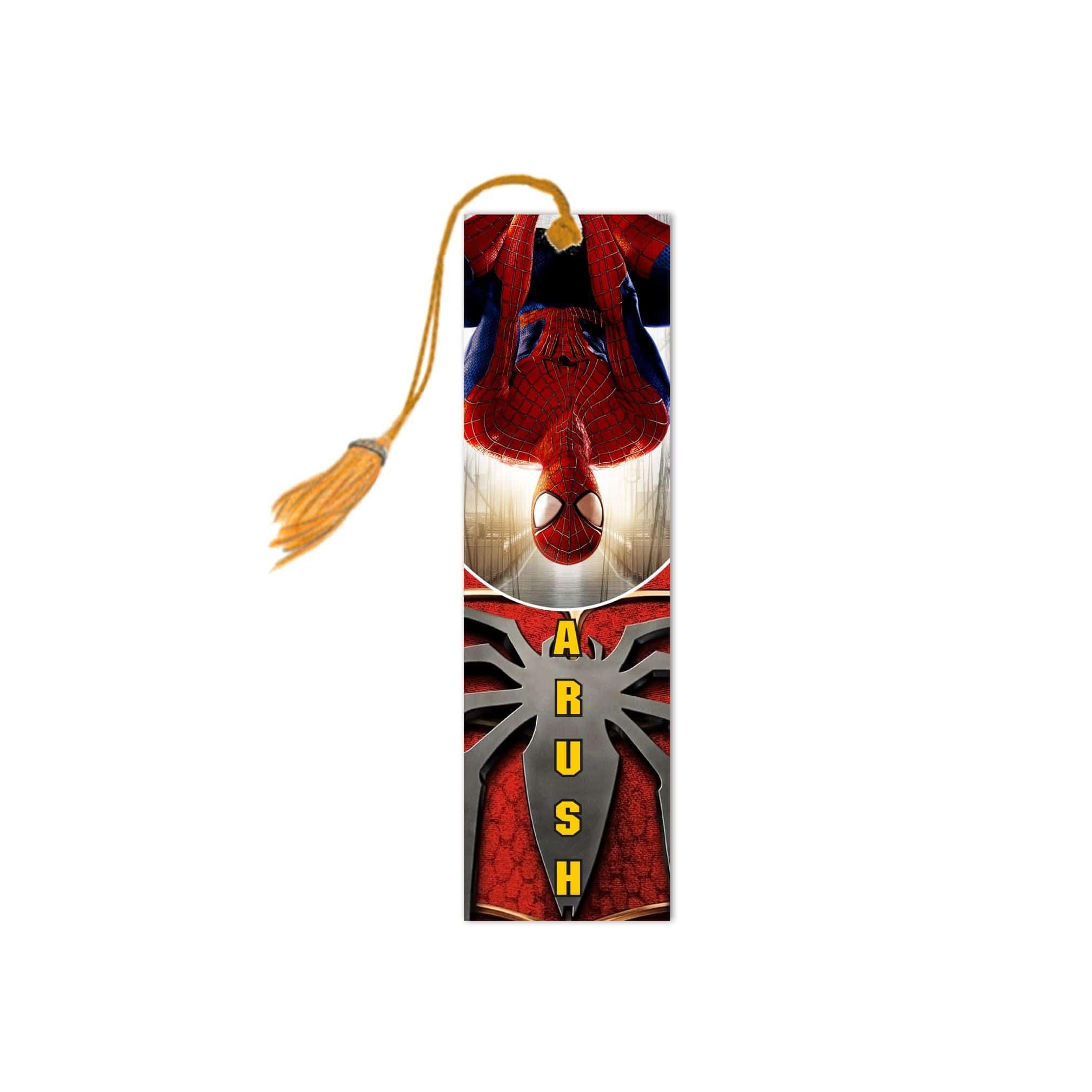 Spiderman Themed Bookmarks PERSONALISED Pretty UR Party