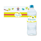 Little Bird Theme Water Bottle Labels THEME PARTIES Pretty UR Party