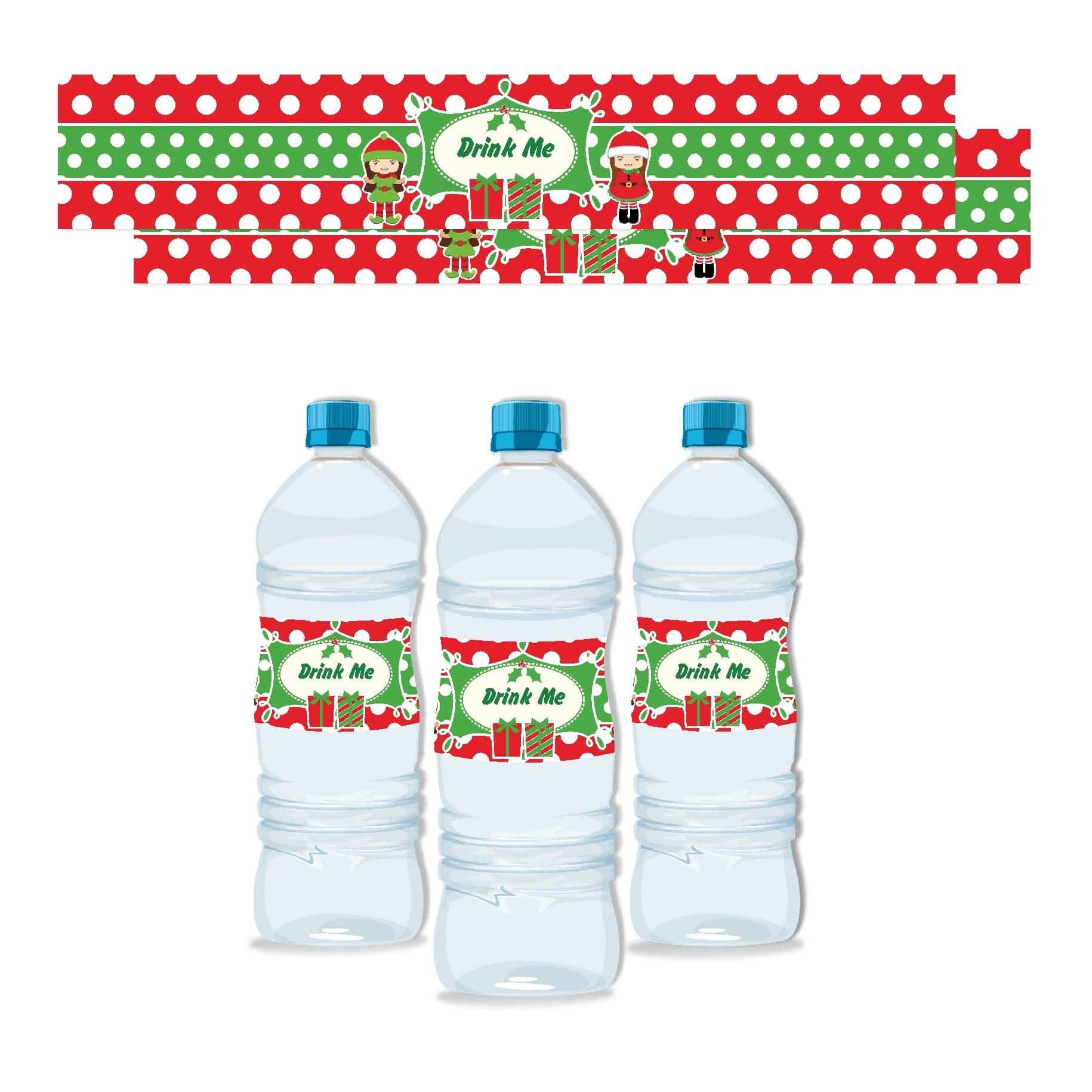 Santa's Friends Theme Water Bottle Labels ALL PARTY SUPPLIES Pretty UR Party