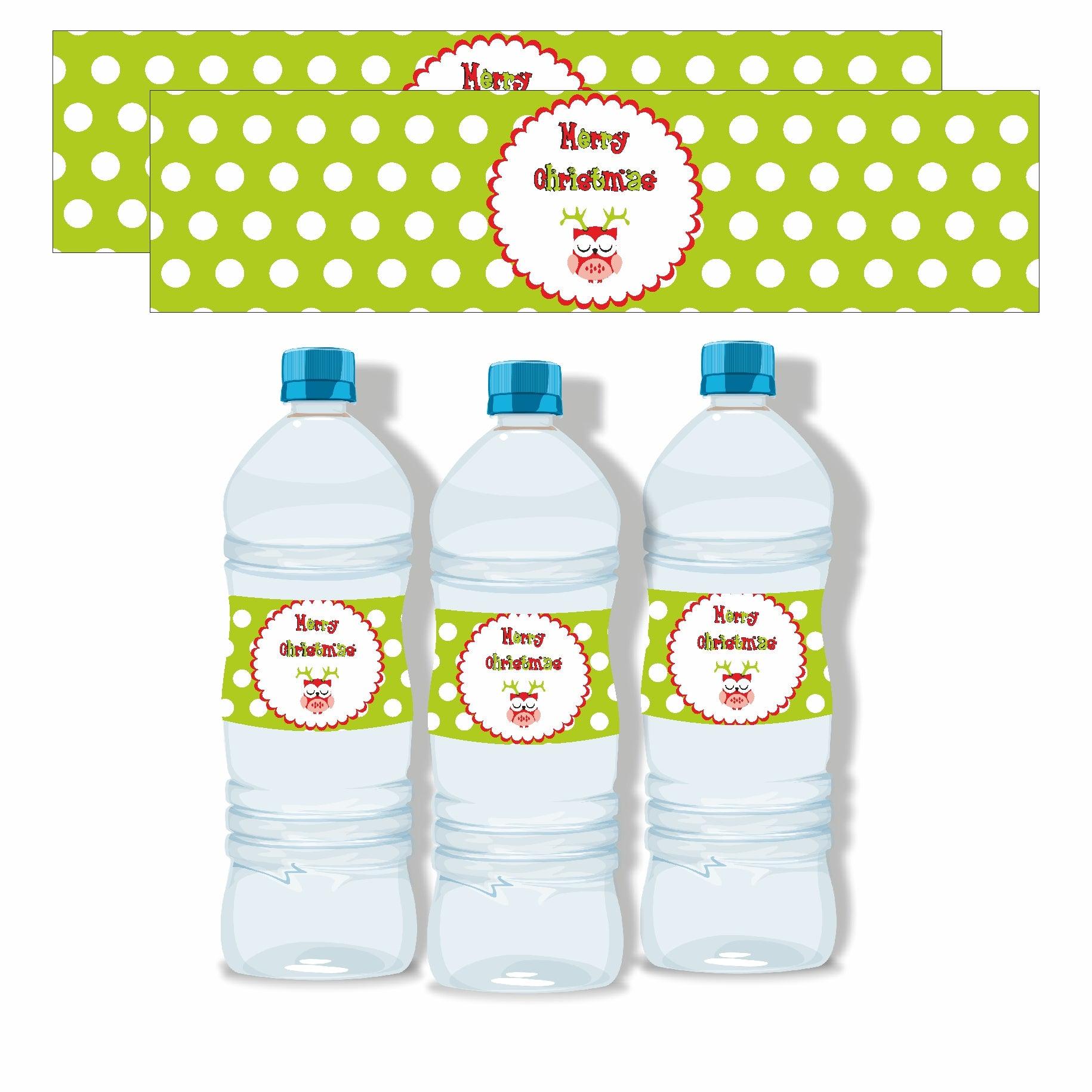 Christmas Owl Theme Bottle Labels ALL PARTY SUPPLIES Pretty UR Party