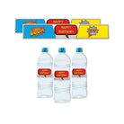 Superhero theme Water Bottle Labels THEME PARTIES Pretty UR Party