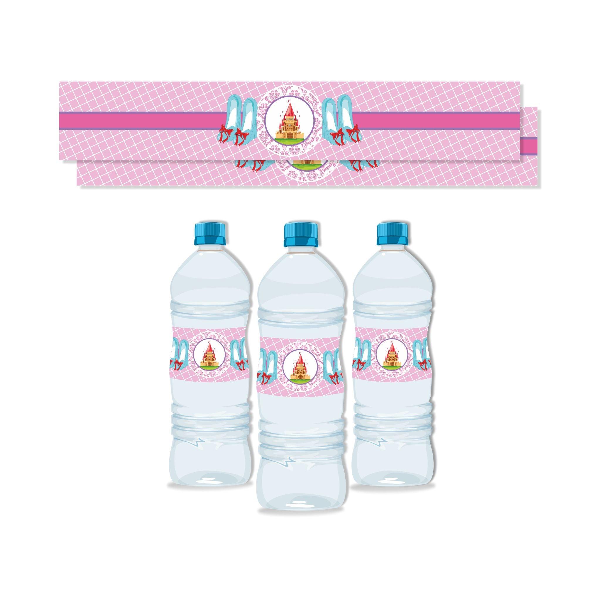 Cinderella Inspired Water Bottle Labels THEME PARTIES Pretty UR Party