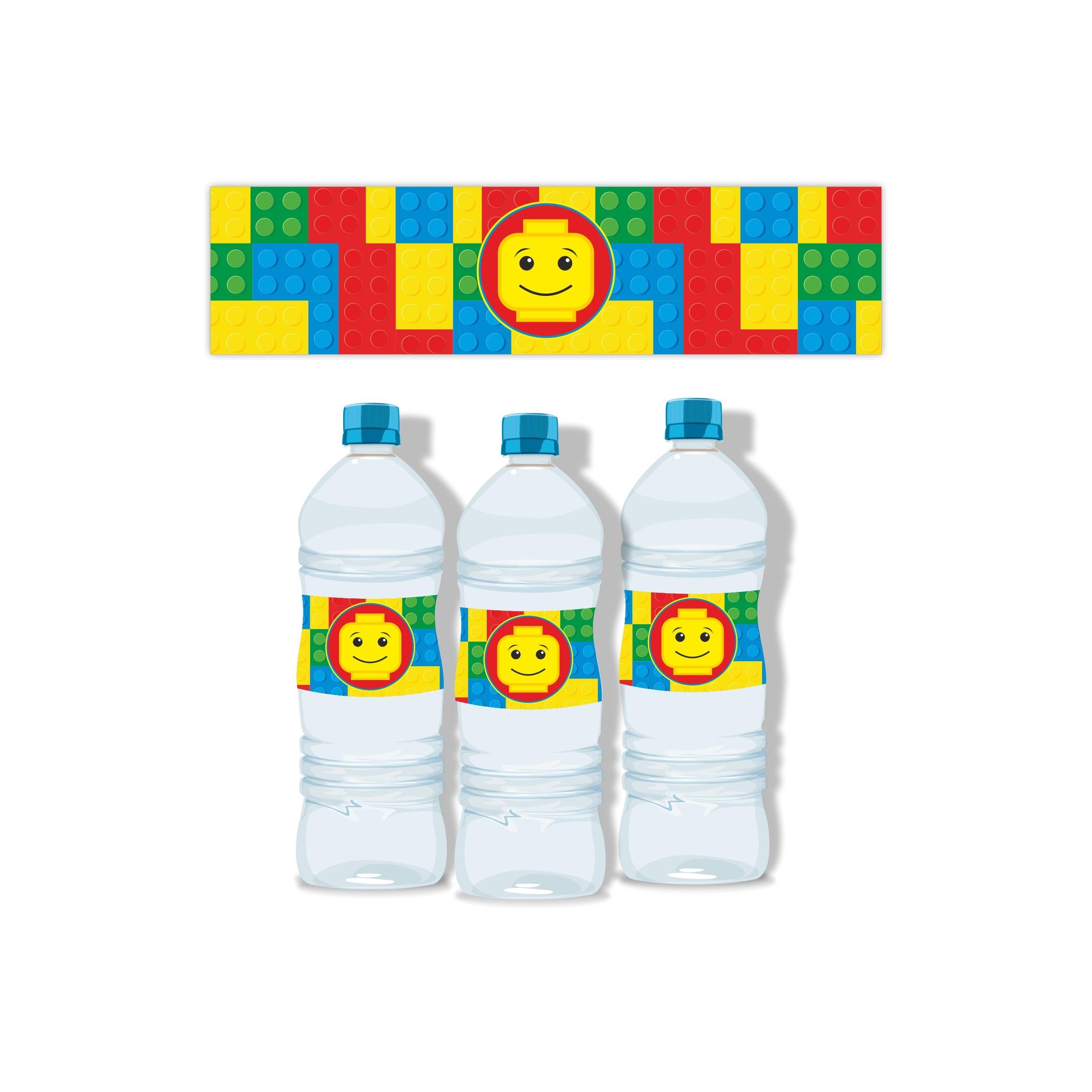 Lego inspired Bottle Labels THEME PARTIES Pretty UR Party