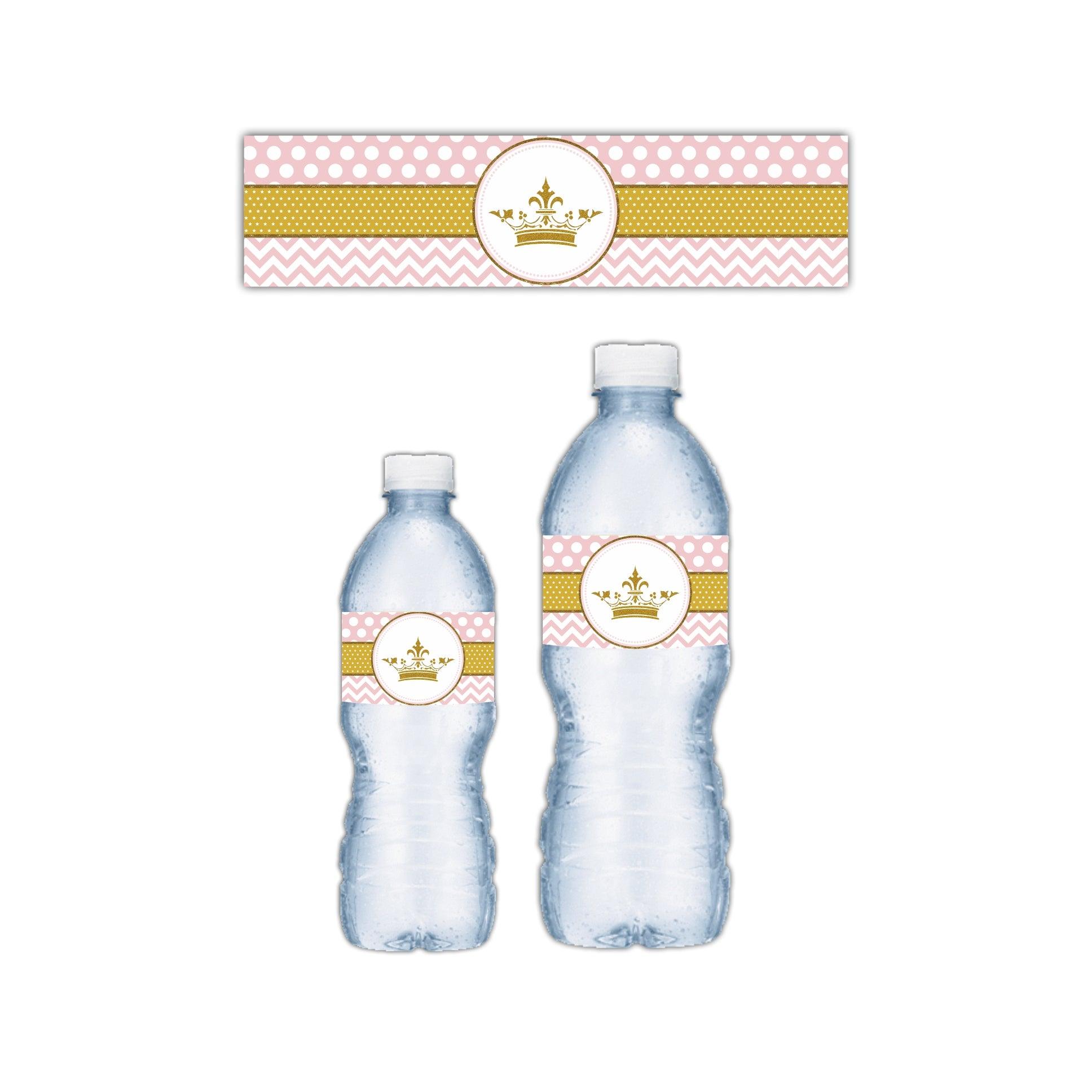 Royal Princess Water Bottle Labels THEME PARTIES Pretty UR Party