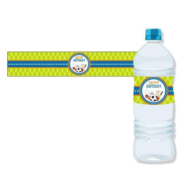 Sports Water Bottle Labels THEME PARTIES Pretty UR Party