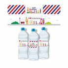 London Theme Water Bottle Labels THEME PARTIES Pretty UR Party