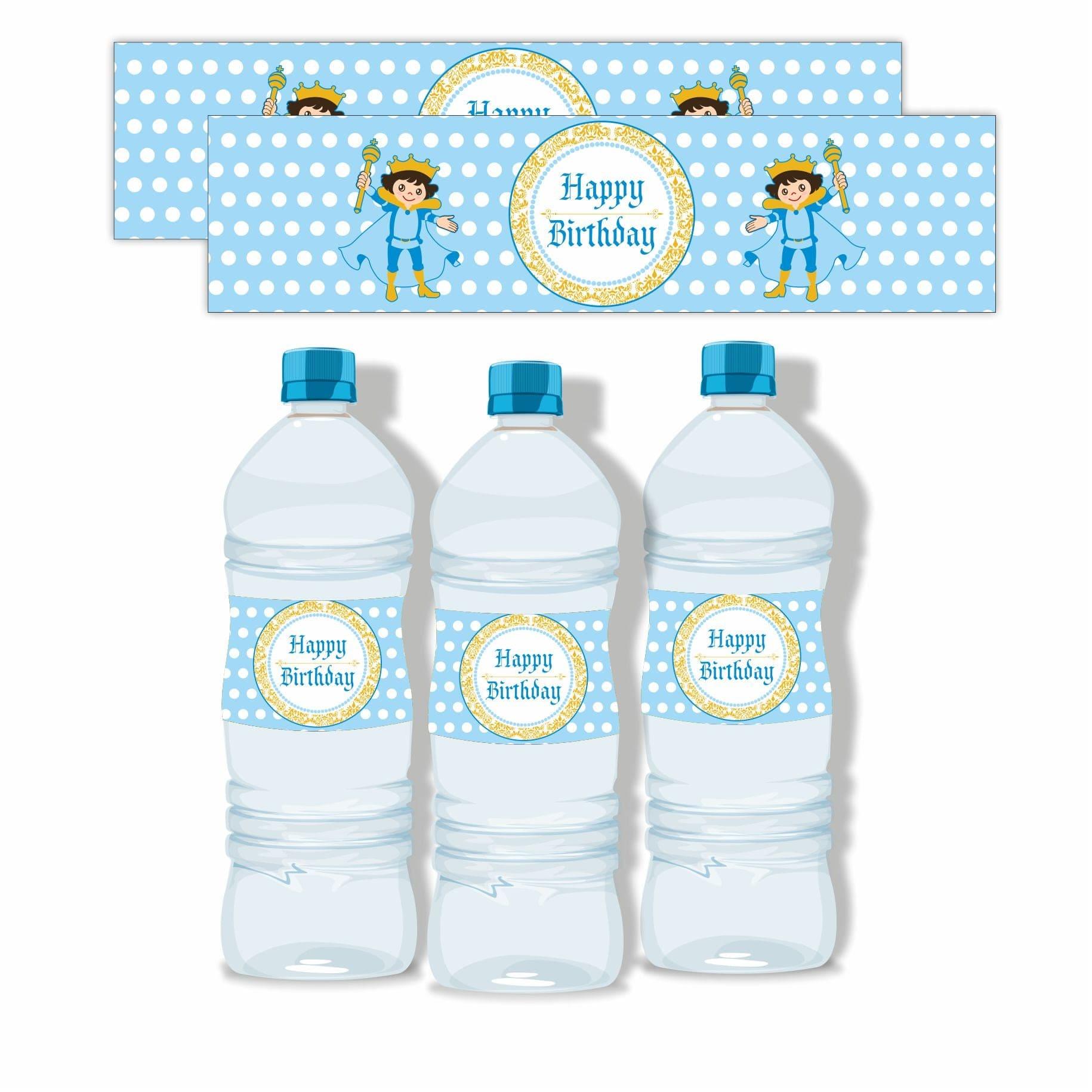 Prince Water Bottle Labels THEME PARTIES Pretty UR Party