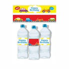 Colorful Cars Theme Water Bottle Labels THEME PARTIES Pretty UR Party