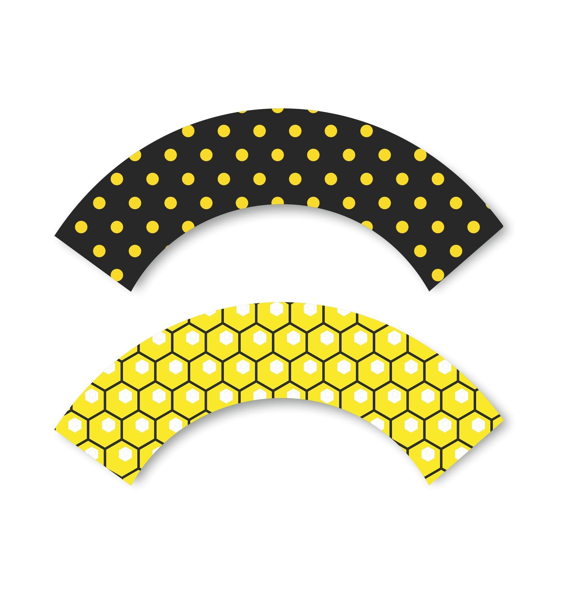 Bumble Bee Cupcake Wrappers THEME PARTIES Pretty UR Party