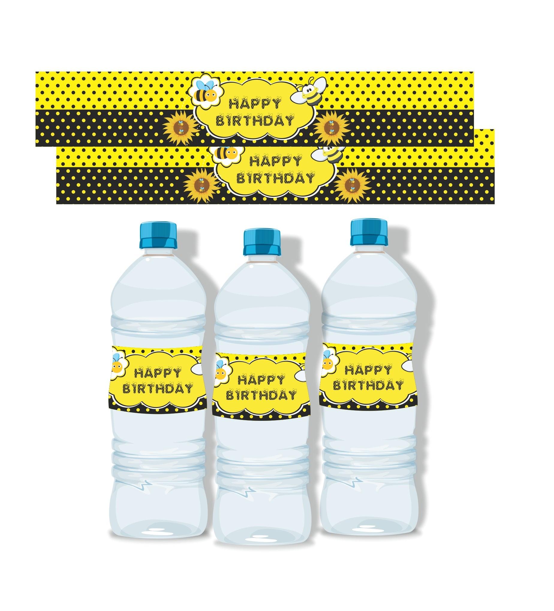 Bumble Bee Water Bottle Labels THEME PARTIES Pretty UR Party