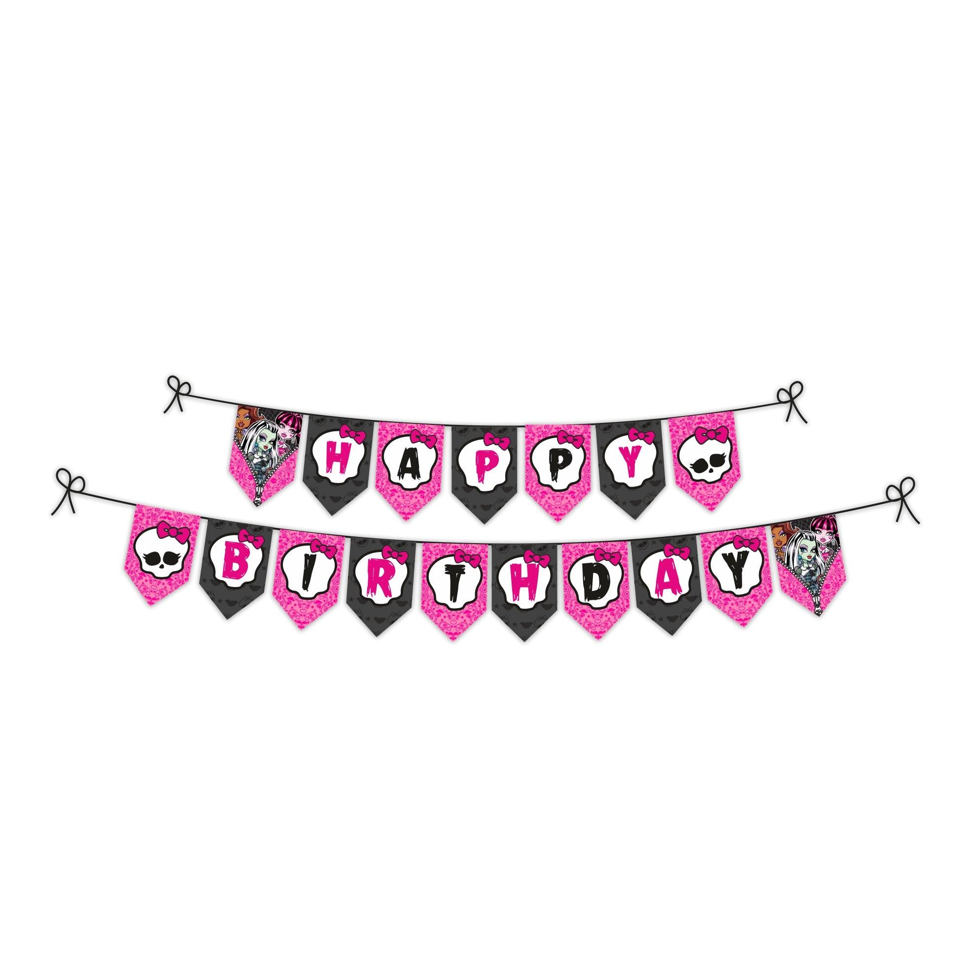 Monster High Bunting THEME PARTIES Pretty UR Party