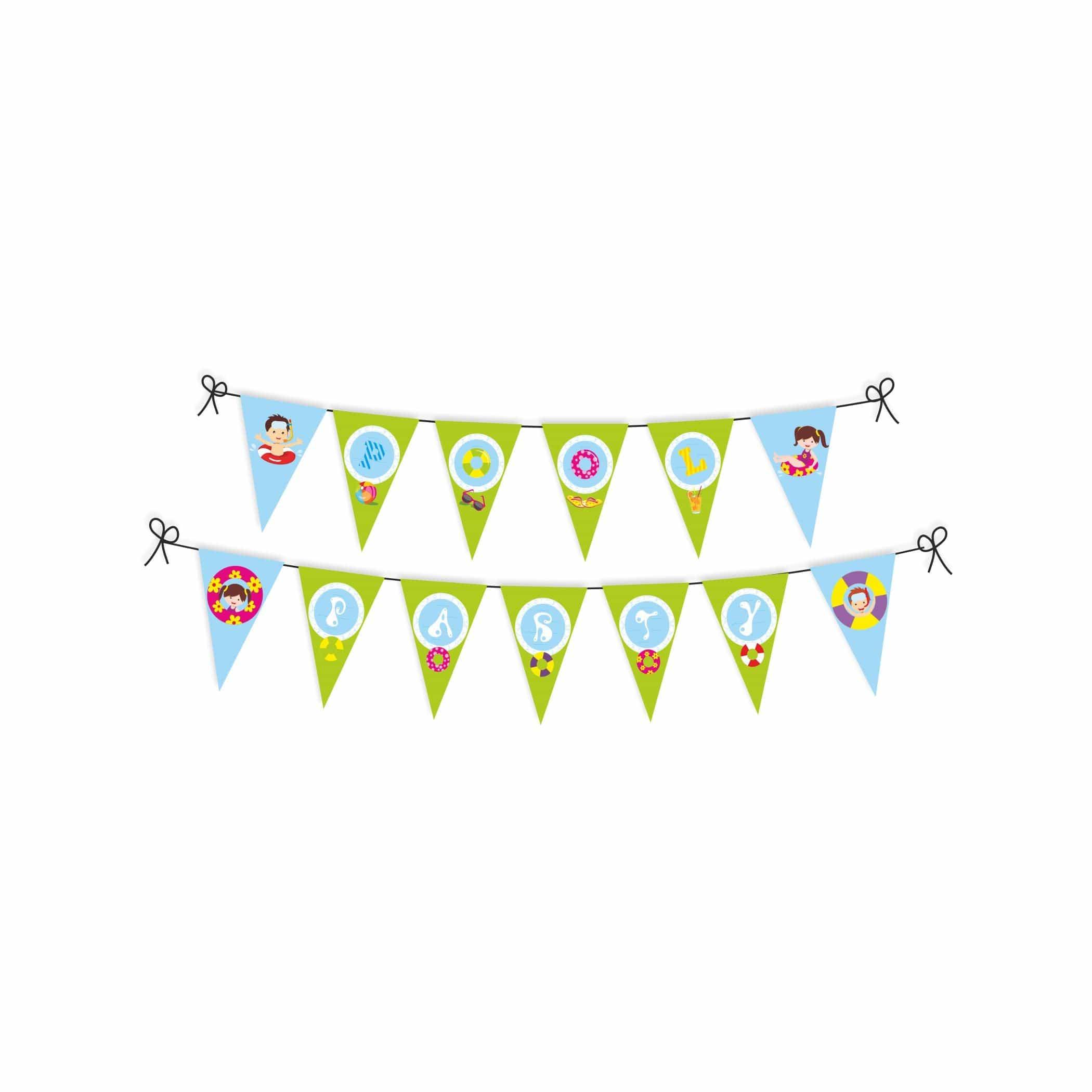 Pool Party Bunting THEME PARTIES Pretty UR Party