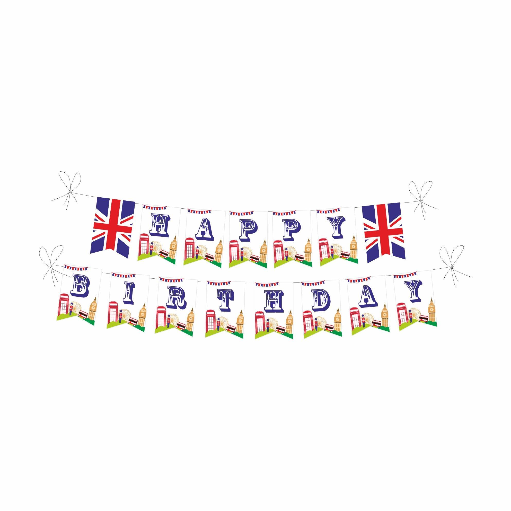 London Theme Bunting THEME PARTIES Pretty UR Party