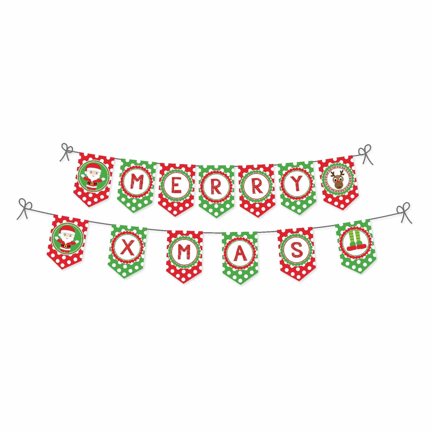Santa's Friends Theme Bunting ALL PARTY SUPPLIES Pretty UR Party